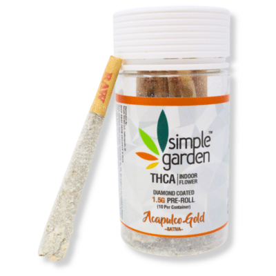 1.5G THCa Diamond-Coated Flower 10-Pack Pre-Roll – Acapulco Gold (Sativa)