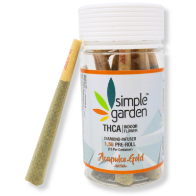 1.5G THCa Diamond-Infused Flower 10-Pack Pre-Roll – Acapulco Gold (Sativa)